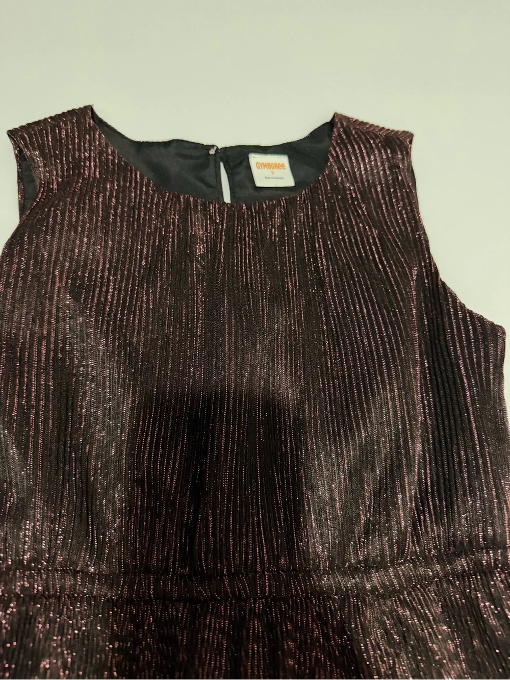 Gymboree Girls Metallic Plum Sleeveless Party Dress